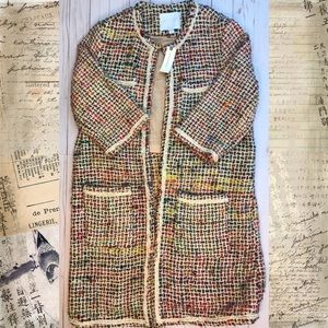 ANTHROPOLOGIE ett:twa Tweed Berwyn Rainbow Jacket